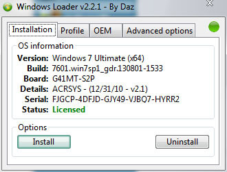 WIN7 激活工具 Windows Loader